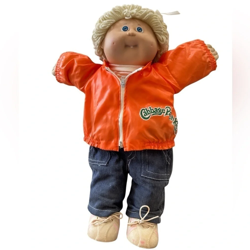 VTG Cabbage Patch Doll 1980's Blonde Hair Blue Eyes Xavier Roberts #25 Coleco Co
